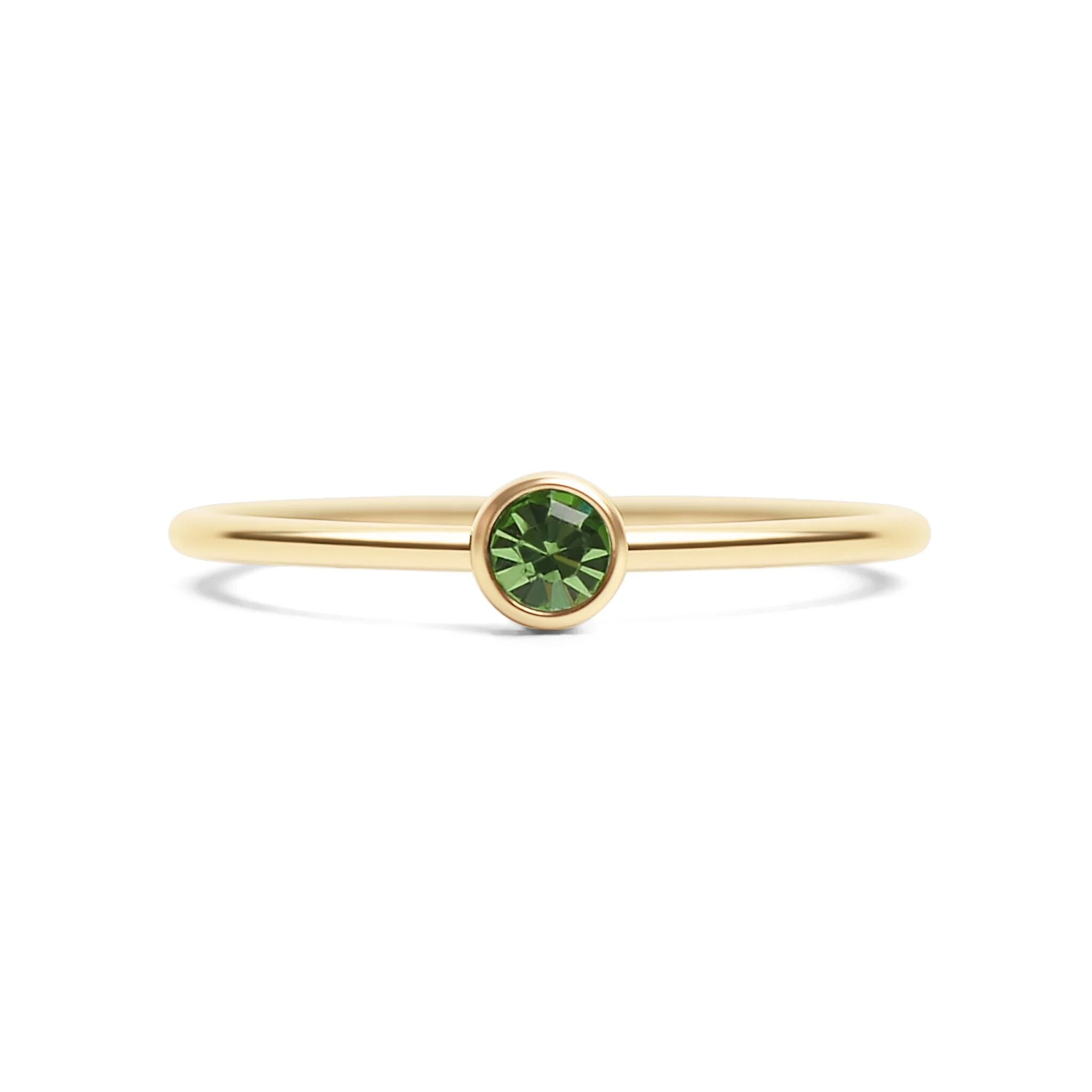14K Gold Filled PLUS Birthstone Stacking Ring