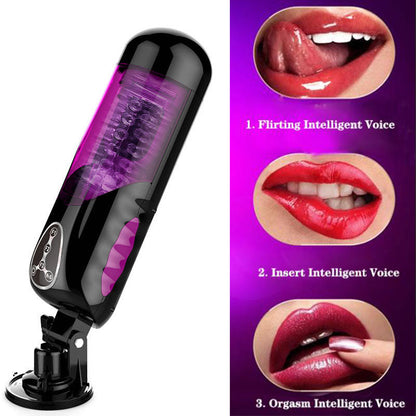 Realistic Auto Male Penis Masturbator Rotation Heating Vocal