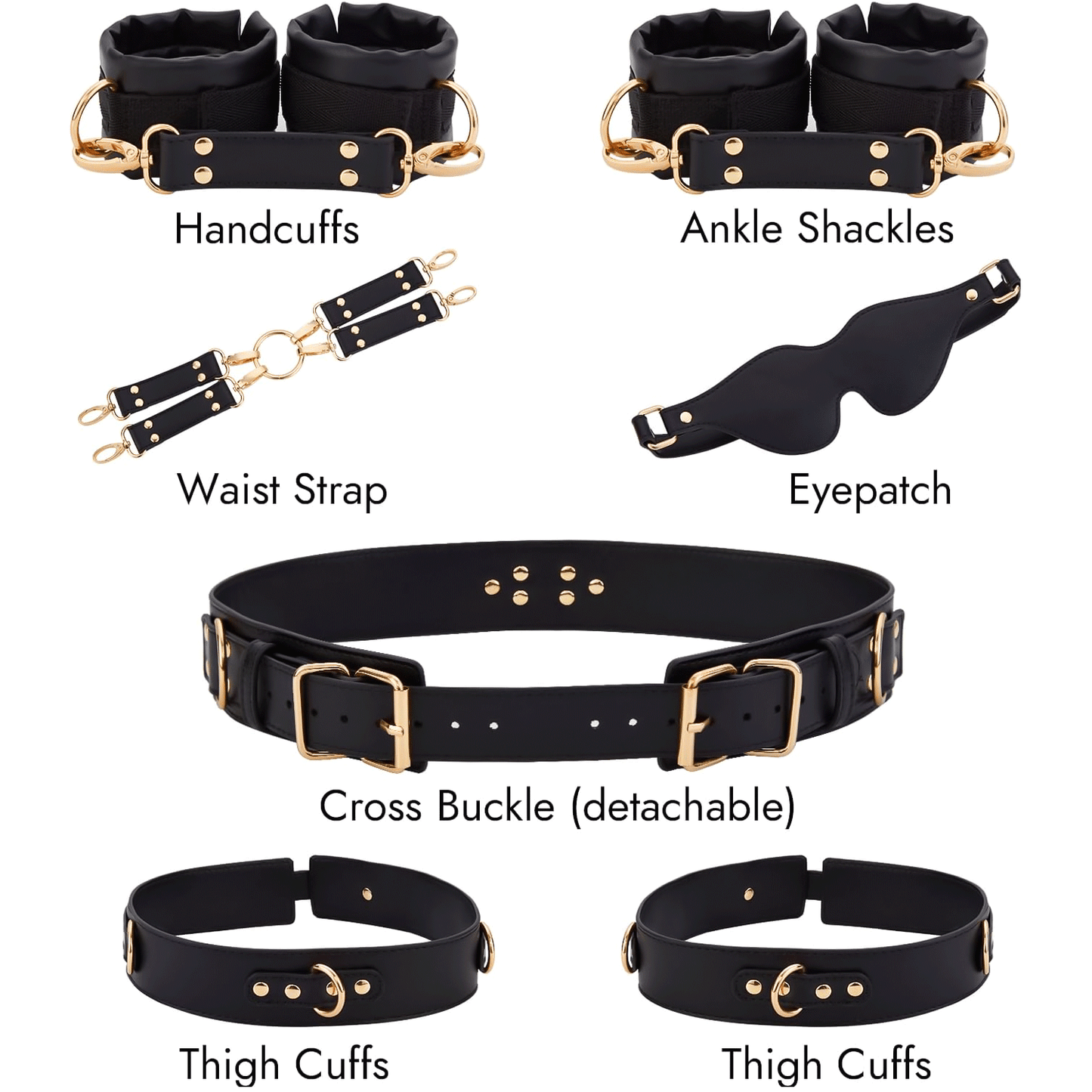 Sex Bondage BDSM Kit Restraints 7PCS Sets
