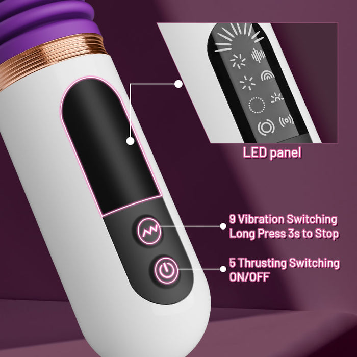 5 Thrusting 8 Vibrating Flexible Bending Dildo