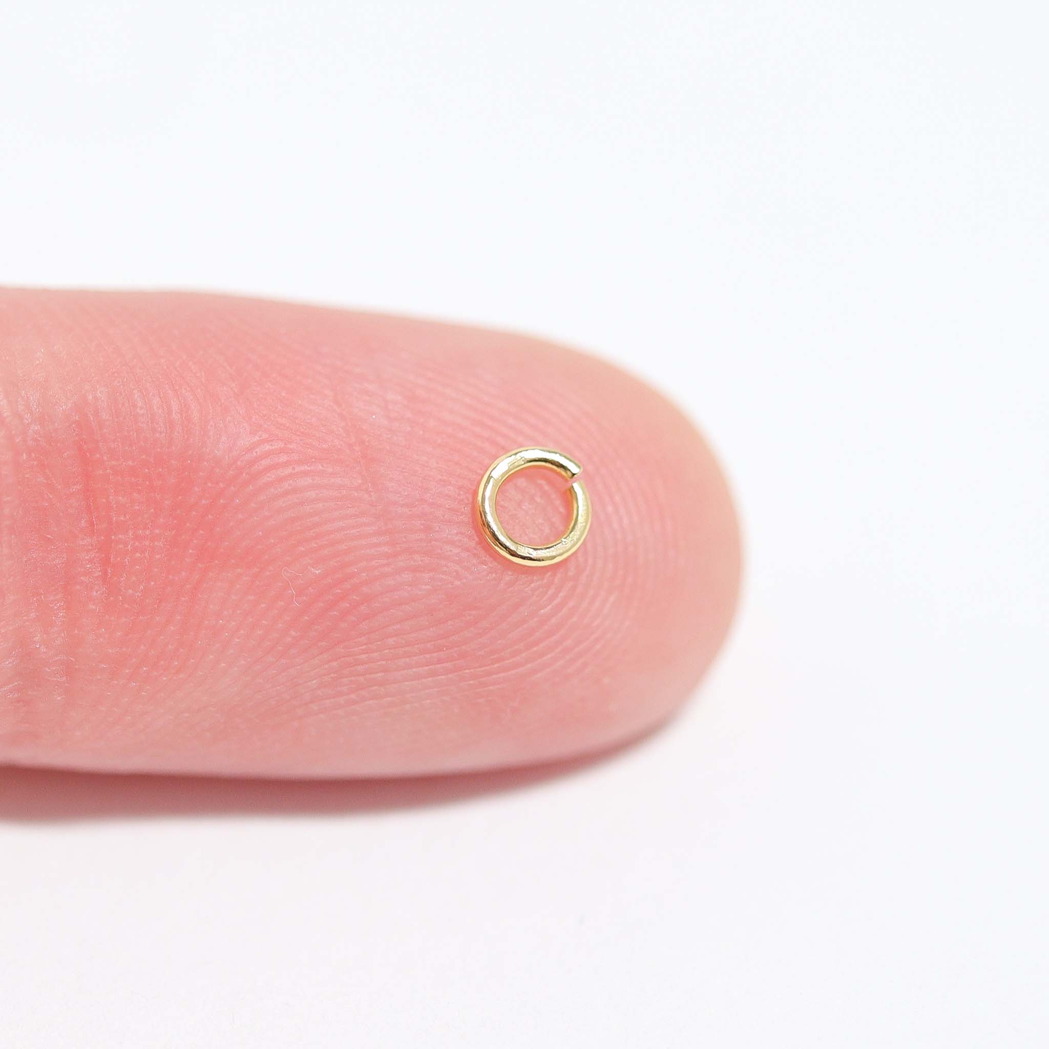 10 Pack 14K Gold Plated Open Jump Rings