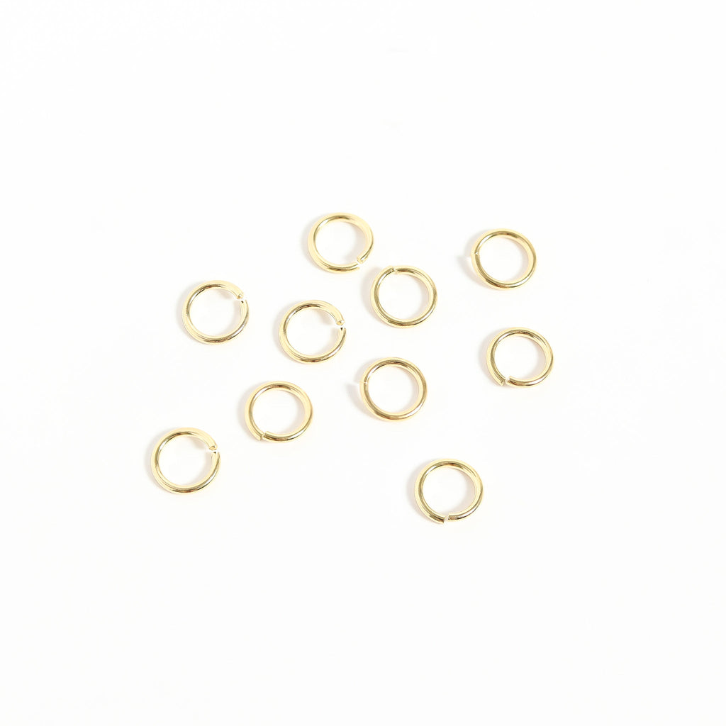 10 Pack 14K Gold Plated Open Jump Rings