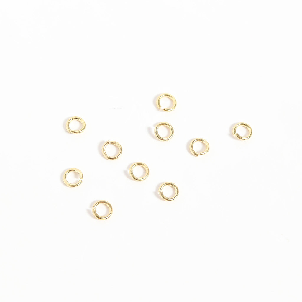 10 Pack 14K Gold Plated Open Jump Rings