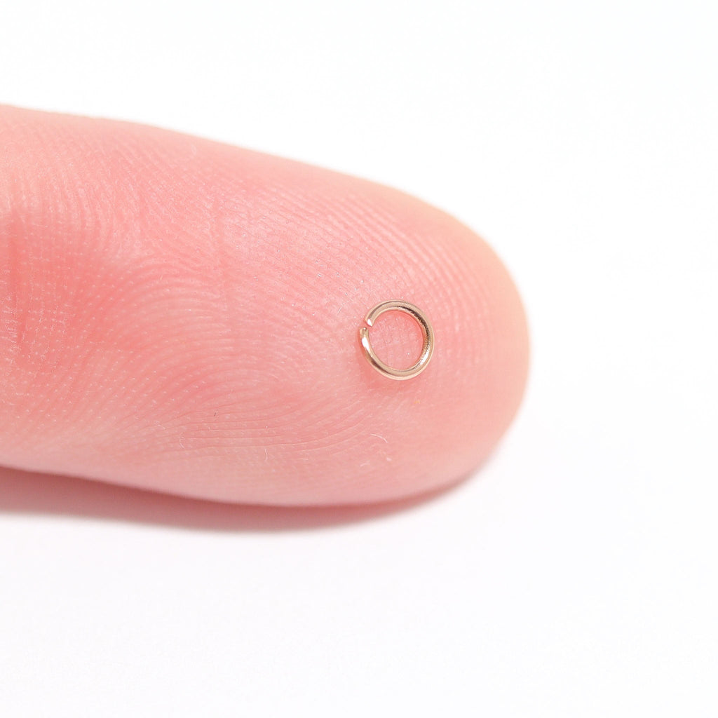 10 Pack 10K Solid Rose Gold Open Jump Rings