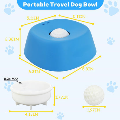 Pet Slow Feeder Non-Slip Spherical Dog Licking Bowl Anti-Choking Dog Bowl Lick Toy For Liquid Treats Bone Broth Yogurt
