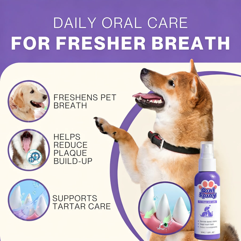 Pet Oral Spray ✅ Freshen Breath, Remove Tartar & Promote gum regeneration, stabilize teeth 🦷-$AC
