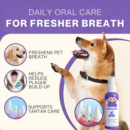 Pet Oral Spray ✅ Freshen Breath, Remove Tartar & Promote gum regeneration, stabilize teeth 🦷-$AC